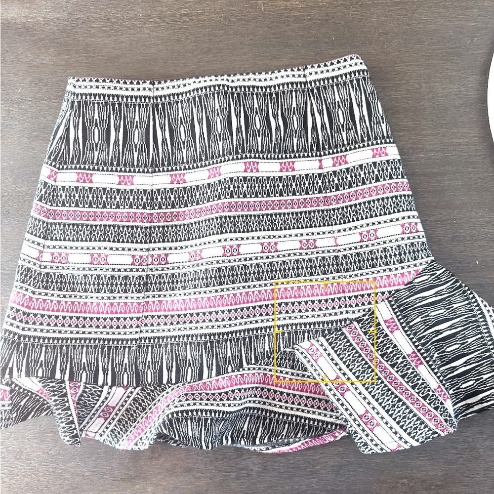 Topshop Pink and White Tiered Skater Mini